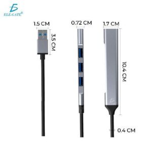 HUB USB PLATA 2.0 Y 1 3.0 ELE-GATE HUB.18.3.0