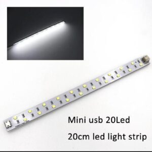 TIRA 20 LED 20CM SALIDA V8 CINTA DOBLE CARA