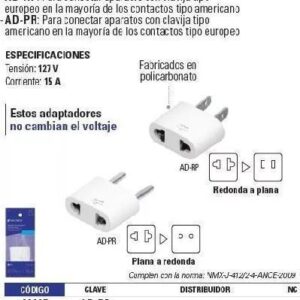 ADAP BARRA PLANA-REDONDA VOLTECH 46246