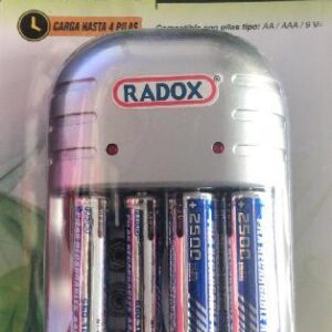CARGADOR BATERIAS AAA AA 4P RADOX 660-166