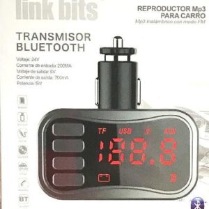 TRANSMISOR FM BLUETOOTH LINK BITS VT-001 TR-018BCP 21353